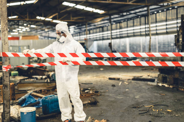 Professional Hoarding Cleanup technician working in Houston, MO